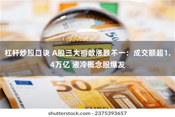 杠杆炒股口诀 A股三大指数涨跌不一：成交额超1.4万亿 液冷概念股爆发