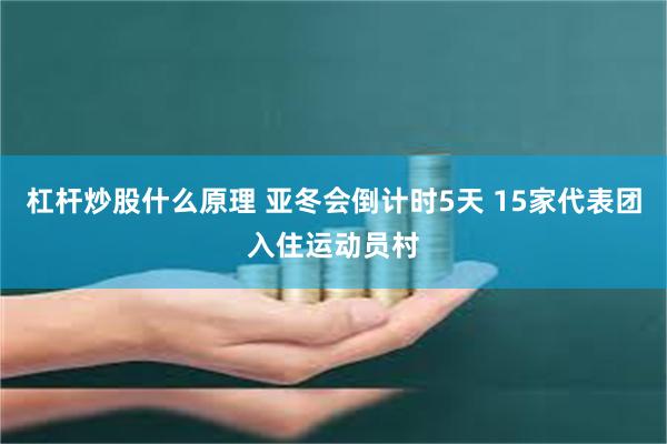 杠杆炒股什么原理 亚冬会倒计时5天 15家代表团入住运动员村