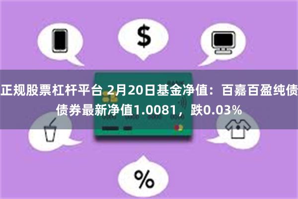 正规股票杠杆平台 2月20日基金净值：百嘉百盈纯债债券最新净值1.0081，跌0.03%